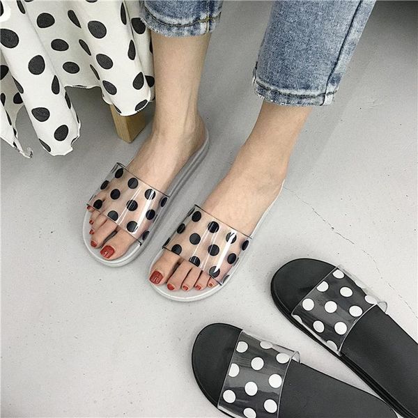 transparent slippers women polka dot flipflops ladies clear shoes color change slides woman mules flats jelly sandals, Black
transparent slippers women polka dot flipflops ladies clear shoes color change slides woman mules flats jelly sandals, Black