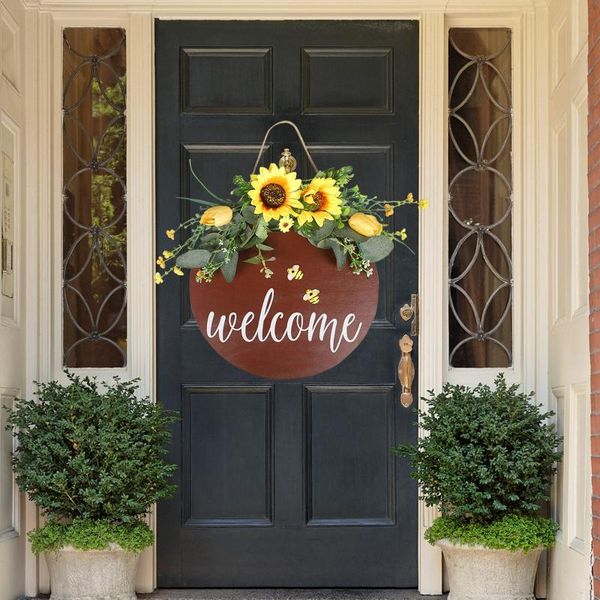 bee festival welcome door wreaths outdoor hanging artificial flowers letter garlands spring wedding decor decorative &
bee festival welcome door wreaths outdoor hanging artificial flowers letter garlands spring wedding decor decorative &