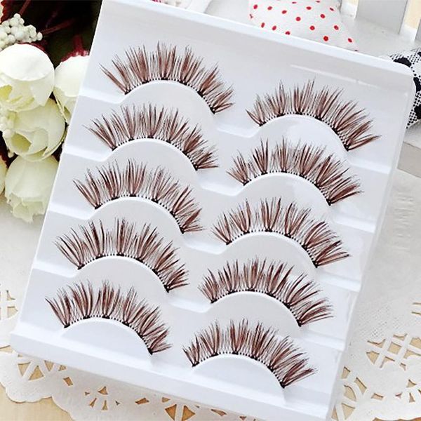 false eyelashes natural soft long brown fake 5 pairs makeup beauty transparent women's eye lashes extension set
false eyelashes natural soft long brown fake 5 pairs makeup beauty transparent women's eye lashes extension set