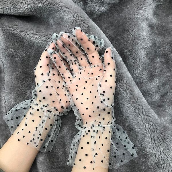 five fingers gloves 1 pair lace autumn summer women short tulle stretchy lotus leaf sheers flexible mesh full finger, Blue;gray
five fingers gloves 1 pair lace autumn summer women short tulle stretchy lotus leaf sheers flexible mesh full finger, Blue;gray
