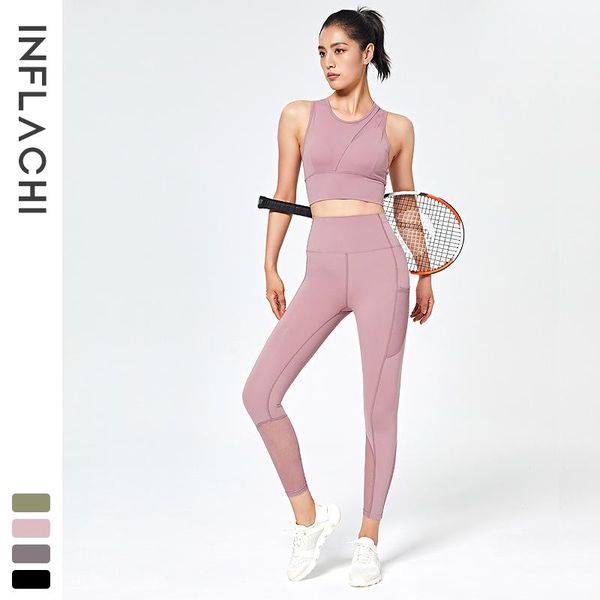 yoga set workout sportswear gym clothing fitness high waist leggings sports wear outfits, White;red
yoga set workout sportswear gym clothing fitness high waist leggings sports wear outfits, White;red