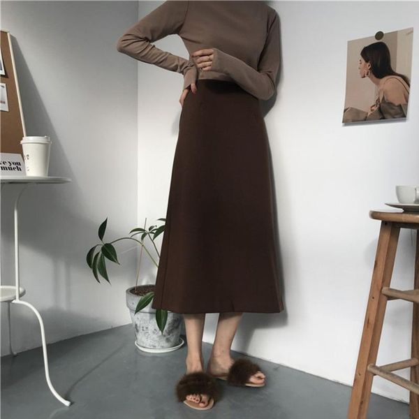 skirts mevgo woman basic cotton long skirt brown high waist all match autumn pleated female korean ladies hd2258, Black
skirts mevgo woman basic cotton long skirt brown high waist all match autumn pleated female korean ladies hd2258, Black