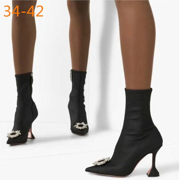dress shoes 34-42 stretch lycra women ankle boots autumn winter comfortable triangle heeled office lady high heels sock 4k2p 6539, Black
dress shoes 34-42 stretch lycra women ankle boots autumn winter comfortable triangle heeled office lady high heels sock 4k2p 6539, Black