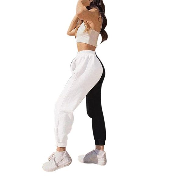 fashion women sports long pants black white spliced cargo hippie high waist trouser running casual panelled bottom women's & capris
fashion women sports long pants black white spliced cargo hippie high waist trouser running casual panelled bottom women's & capris
