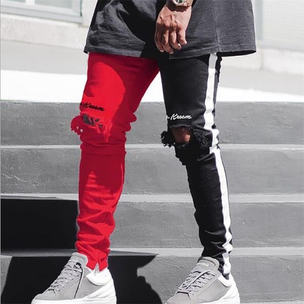 men's jeans slim fashion pants streetwear ripped pencil pants zipper skinny jeans for spring summer brand product 211104, Blue
men's jeans slim fashion pants streetwear ripped pencil pants zipper skinny jeans for spring summer brand product 211104, Blue
