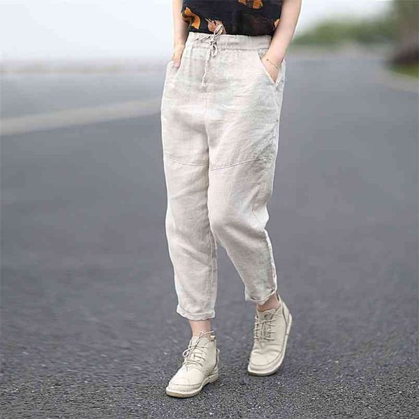 arrival spring summer women loose solid cotton linen ankle-length pants all-matched casual harem plus size s987 210512, Black;white
arrival spring summer women loose solid cotton linen ankle-length pants all-matched casual harem plus size s987 210512, Black;white