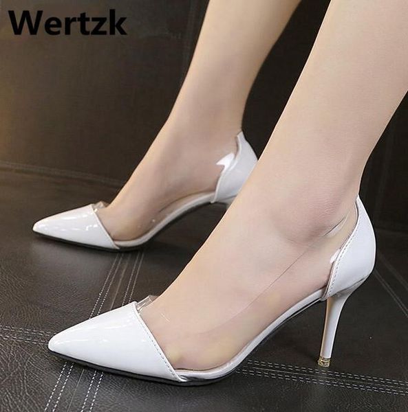 fashion women pumps 2021 transparent 8cm high heels pointed toe slip-on wedding party shoes for lady t47 dress, Black
fashion women pumps 2021 transparent 8cm high heels pointed toe slip-on wedding party shoes for lady t47 dress, Black