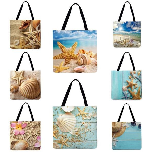 storage bags beach starfish shell printed shoulder shoppingbag casual large tote handbag foldable shopping bag
storage bags beach starfish shell printed shoulder shoppingbag casual large tote handbag foldable shopping bag