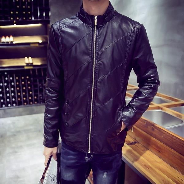 men's jackets autumn stand-up collar trend handsome all-match fashion loose water wash soft leather jacket zipper men personality casua, Black;brown
men's jackets autumn stand-up collar trend handsome all-match fashion loose water wash soft leather jacket zipper men personality casua, Black;brown