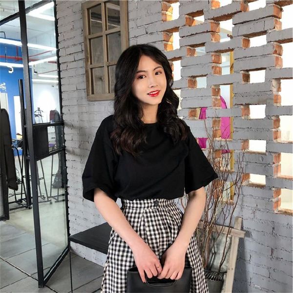 women's t-shirt summer 2021 fashion korean version backless short sleeve solid o-neck casual loose -2xl, White
women's t-shirt summer 2021 fashion korean version backless short sleeve solid o-neck casual loose -2xl, White