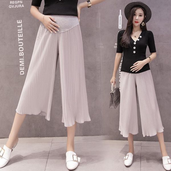 maternity wide leg pants for pregnant women waist loose elegant office ladies trousers bottoms, White
maternity wide leg pants for pregnant women waist loose elegant office ladies trousers bottoms, White