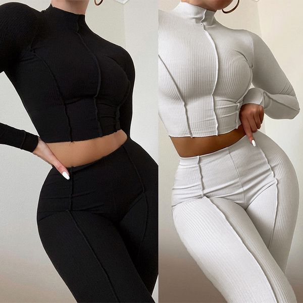 cute new autumn solid two piece set women's outfits half high collar long sleeve crop skinny leggings lady casual sporty suit, White
cute new autumn solid two piece set women's outfits half high collar long sleeve crop skinny leggings lady casual sporty suit, White