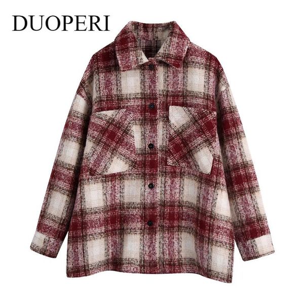 women's jackets duoperi fall winter fashion checkered jacket women vintage single breasted long sleeves pockets warm coat chic female o, Black;brown
women's jackets duoperi fall winter fashion checkered jacket women vintage single breasted long sleeves pockets warm coat chic female o, Black;brown