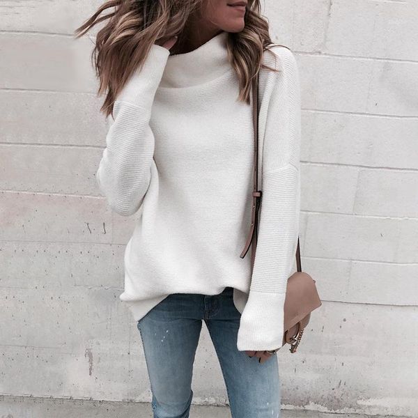kalenmos autumnfashion sweater women high neck long sleeve loose check warm blouse solid color casual sweaters korean women's, White;black
kalenmos autumnfashion sweater women high neck long sleeve loose check warm blouse solid color casual sweaters korean women's, White;black
