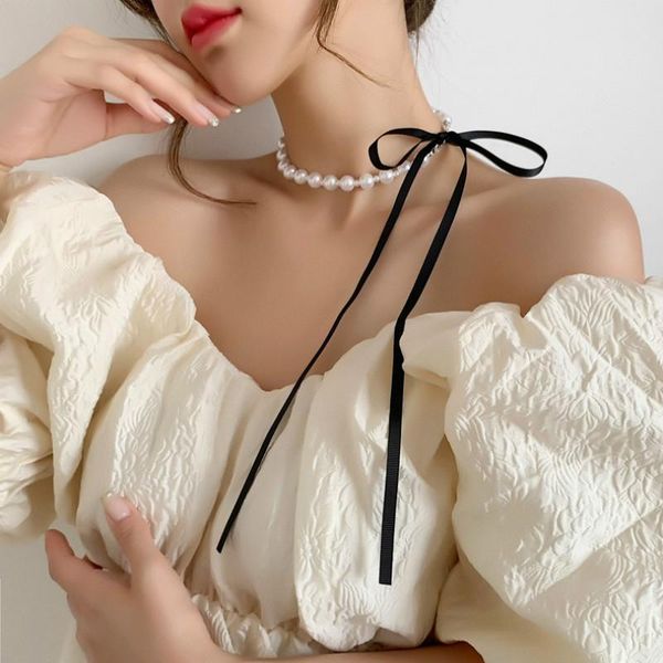chokers 2021 arrival fashion women necklaces trendy korean elegant imitation pearl ribbon bow with adjustable necklace, Golden;silver
chokers 2021 arrival fashion women necklaces trendy korean elegant imitation pearl ribbon bow with adjustable necklace, Golden;silver