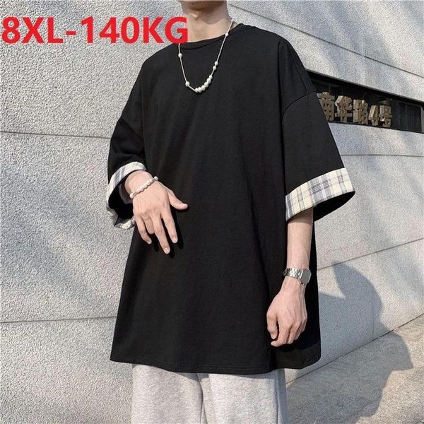 men's t-shirts summer men korea style plaid tshirt plus size 8xl high street patchwork cool tees oversize loose t-shirt 60, White;black
men's t-shirts summer men korea style plaid tshirt plus size 8xl high street patchwork cool tees oversize loose t-shirt 60, White;black