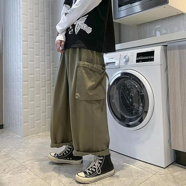 men's pants wide-leg tooling men japanese vintage loose streetwear oversized harajuku hip-hop casual sweatpants male straight trousers, Black
men's pants wide-leg tooling men japanese vintage loose streetwear oversized harajuku hip-hop casual sweatpants male straight trousers, Black