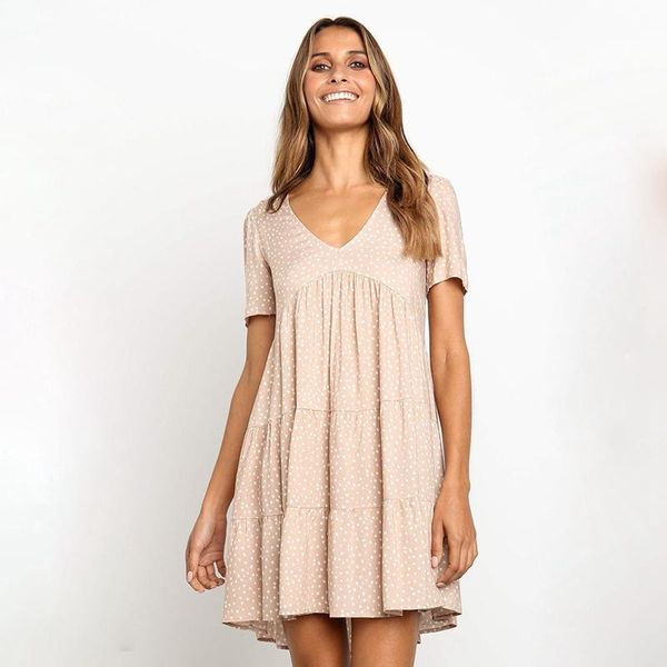 party dresses women v neck dress casual flare short sleeve printed sundress loose pleated mini bohemian female robe, White;black
party dresses women v neck dress casual flare short sleeve printed sundress loose pleated mini bohemian female robe, White;black