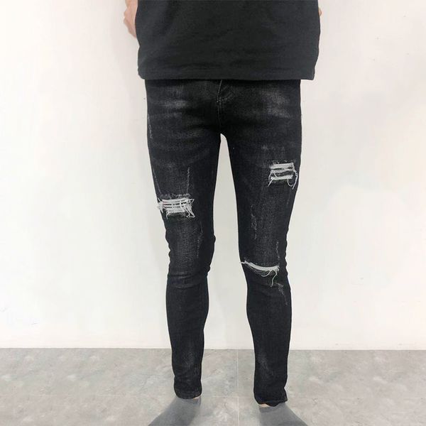 spring and autumn men's straight jeans loose elastic casual blue trousers
spring and autumn men's straight jeans loose elastic casual blue trousers