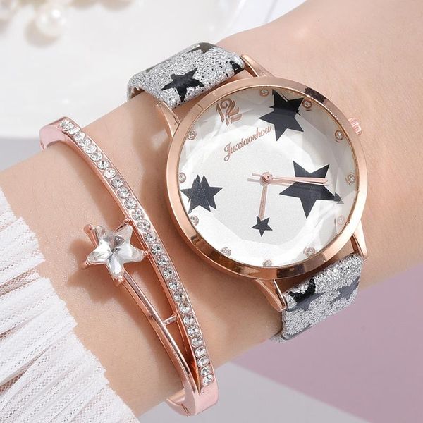 wristwatches female elegant analog quartz wrist watch leather band luxury star dial diamond relogio feminino bracelet women girl clock, Slivery;brown
wristwatches female elegant analog quartz wrist watch leather band luxury star dial diamond relogio feminino bracelet women girl clock, Slivery;brown