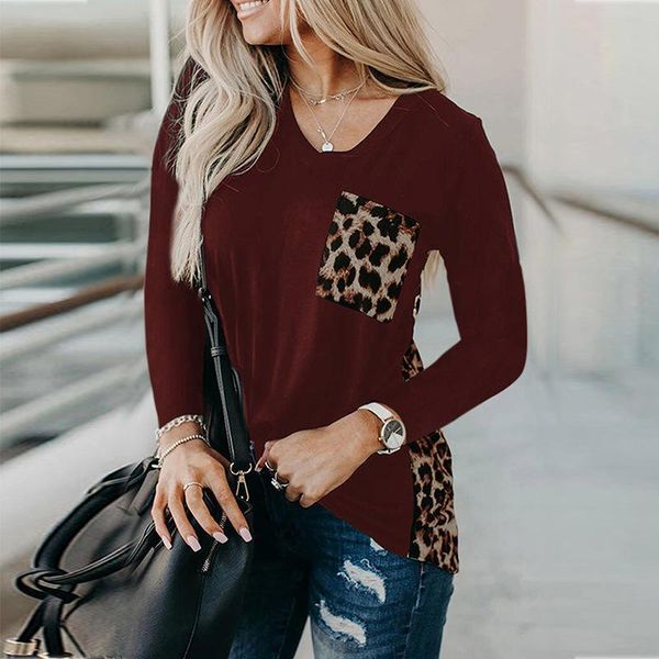 stitching women's t-shirt women clothing long sleeved t-shirt autumn stitching street style leopard print fashion fall 2020, White
stitching women's t-shirt women clothing long sleeved t-shirt autumn stitching street style leopard print fashion fall 2020, White