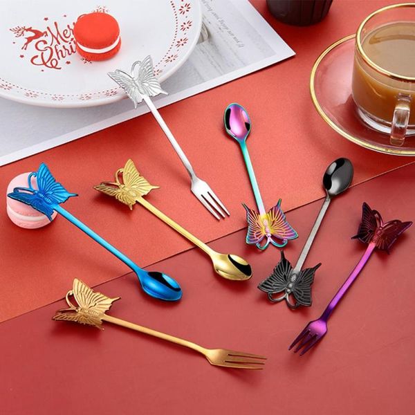 7colors fashion multicolor stainless steel butterfly spoon fork el restaurant party dessert kitchen dining tableware,1piece spoons
7colors fashion multicolor stainless steel butterfly spoon fork el restaurant party dessert kitchen dining tableware,1piece spoons
