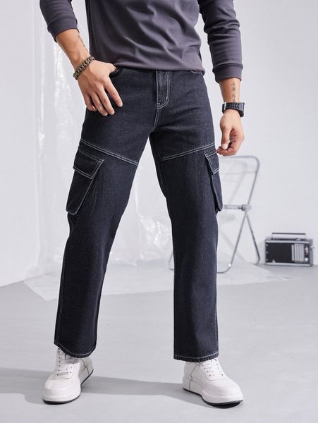 men flap pocket side cargo jeans c3pc#, Blue
men flap pocket side cargo jeans c3pc#, Blue