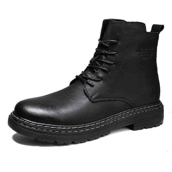 in the autumn of 2021, two-layer cowhide zhongbang rubber outsole is warm, psh, breathable and fashionable casual martin boots, Black
in the autumn of 2021, two-layer cowhide zhongbang rubber outsole is warm, psh, breathable and fashionable casual martin boots, Black