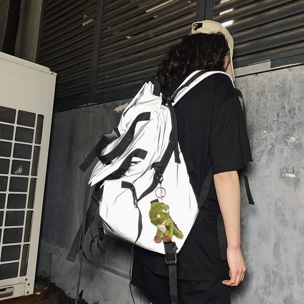 backpack reflective cloth fashion student bagpack stitching trend rucksack street youth multi-function bag
backpack reflective cloth fashion student bagpack stitching trend rucksack street youth multi-function bag