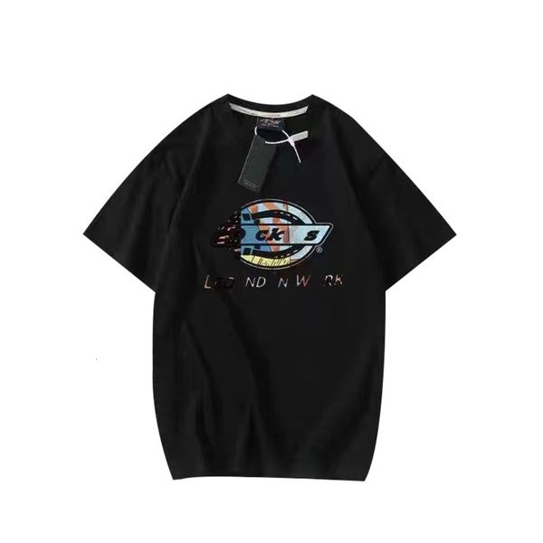 short-sleeved tide brand cotton t shirt men and women summer student couple sports loose round neck half, White;black
short-sleeved tide brand cotton t shirt men and women summer student couple sports loose round neck half, White;black