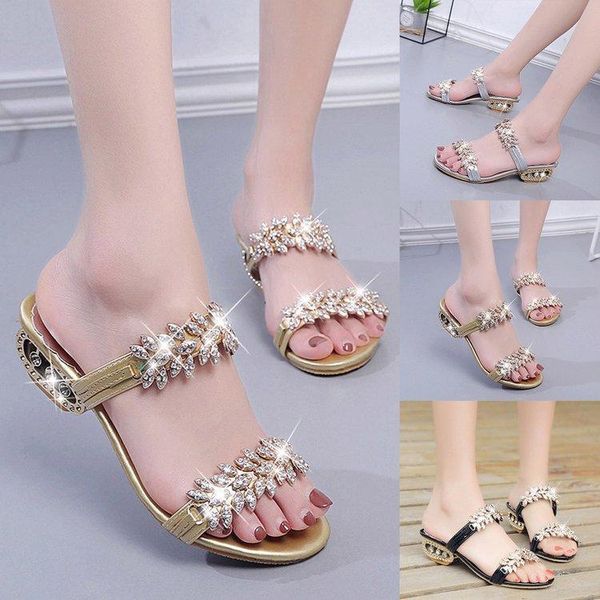 summer crystal sandals foreign trade large size chunky heel slippers korean fashion all-match hollow-out s, Black
summer crystal sandals foreign trade large size chunky heel slippers korean fashion all-match hollow-out s, Black