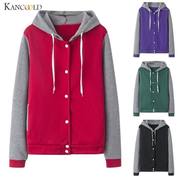 women's jackets kancoold jacket autumn sport coat fashion patchwork hooded zipper windbreaker long sleeve pockets women sweatshirt 091, Black;brown
women's jackets kancoold jacket autumn sport coat fashion patchwork hooded zipper windbreaker long sleeve pockets women sweatshirt 091, Black;brown