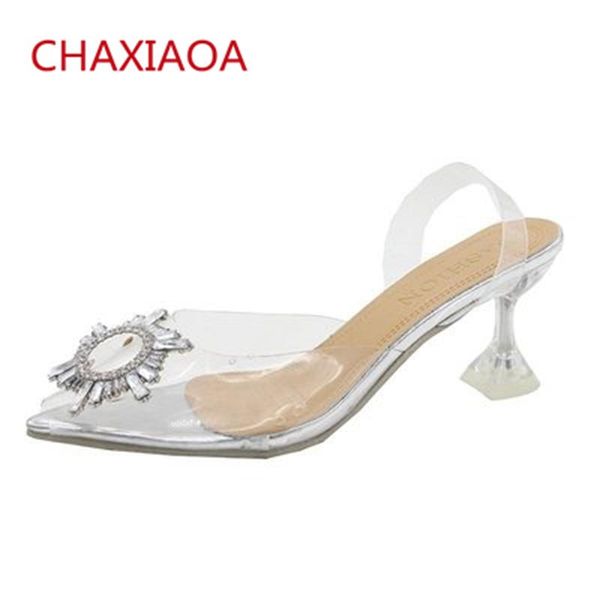 sandals chaxiaoa pvc transparent ladies pointed toe crystal decora women slingback shoes fashion high heels party, Black
sandals chaxiaoa pvc transparent ladies pointed toe crystal decora women slingback shoes fashion high heels party, Black
