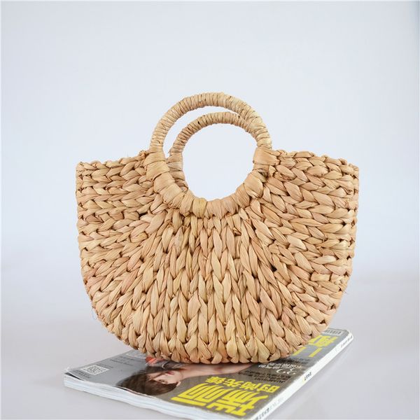 rattan capacity designer wicker moon fresh hand semi-circular portable straw woven beach bag, Black;red
rattan capacity designer wicker moon fresh hand semi-circular portable straw woven beach bag, Black;red