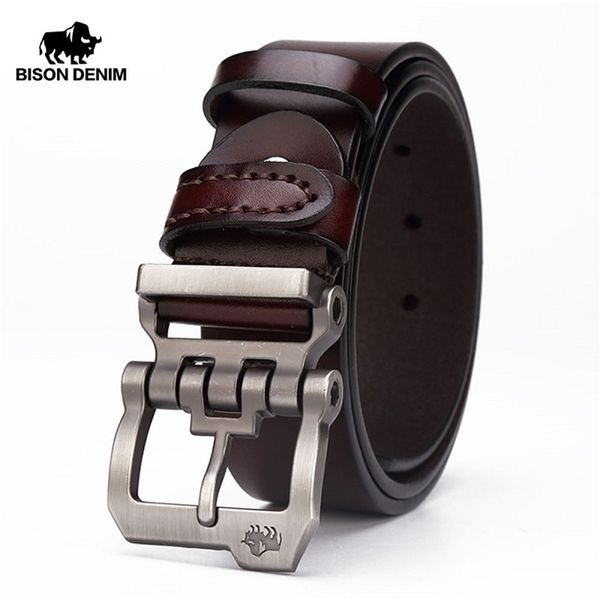 bison denim genuine leather belt for men gift designer jeans belts men's cowskin personality buckle vintage n71223 220304, Black;brown
bison denim genuine leather belt for men gift designer jeans belts men's cowskin personality buckle vintage n71223 220304, Black;brown