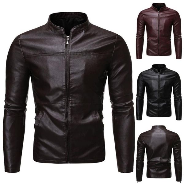 men's jackets autumn winter casual long sleeve solid thicken hooded leather jacket outwear coat chaqueta mujer, Black;brown
men's jackets autumn winter casual long sleeve solid thicken hooded leather jacket outwear coat chaqueta mujer, Black;brown