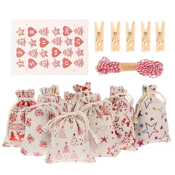 christmas decorations 1 set novel calendar star durable creative drawstring bag gift linen hanging ornament
christmas decorations 1 set novel calendar star durable creative drawstring bag gift linen hanging ornament