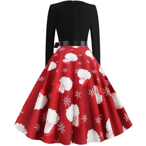 women christmas long sleeve print elegant vintage knee-length party dress robe autumn winter casual plus size xmas dress, Black;gray
women christmas long sleeve print elegant vintage knee-length party dress robe autumn winter casual plus size xmas dress, Black;gray