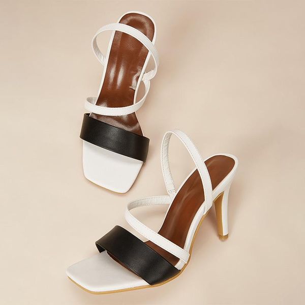 sandals fashion design square pinch toe mules high heel 2021 summer white slide dress shoes women, Black
sandals fashion design square pinch toe mules high heel 2021 summer white slide dress shoes women, Black