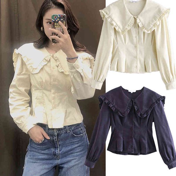 women's blouses & shirts new fashion women corduroy big square collar chiffon shirt long sleeve chiffon shirt casual loose 1n, White
women's blouses & shirts new fashion women corduroy big square collar chiffon shirt long sleeve chiffon shirt casual loose 1n, White