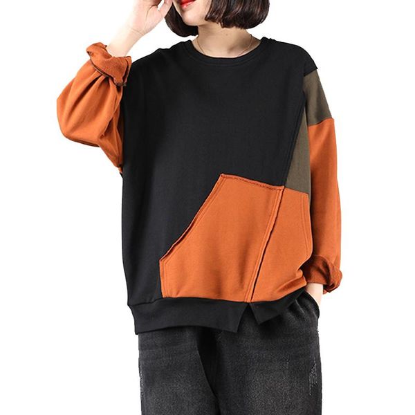 women's hoodies & sweatshirts women sweatshirt pullover outwear for autumn o neck big loose oversized patchwork retro vintage a11181154, Black
women's hoodies & sweatshirts women sweatshirt pullover outwear for autumn o neck big loose oversized patchwork retro vintage a11181154, Black