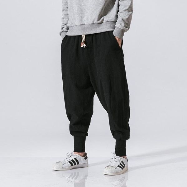men's pants 2021 men loose harem male trousers comfortable chinese style full length m-5xl, Black
men's pants 2021 men loose harem male trousers comfortable chinese style full length m-5xl, Black