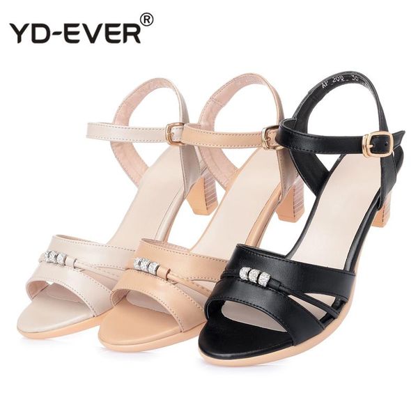 dress shoes peep toe leather women summer sandals thick high heels ladies fashion platform for plus size 35-43, Black
dress shoes peep toe leather women summer sandals thick high heels ladies fashion platform for plus size 35-43, Black