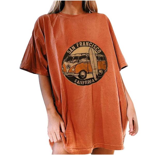 women's t-shirt vintage car letter print o neck graphic t shirts casual elegant plus size loose short sleeve summer for women 2021, White
women's t-shirt vintage car letter print o neck graphic t shirts casual elegant plus size loose short sleeve summer for women 2021, White