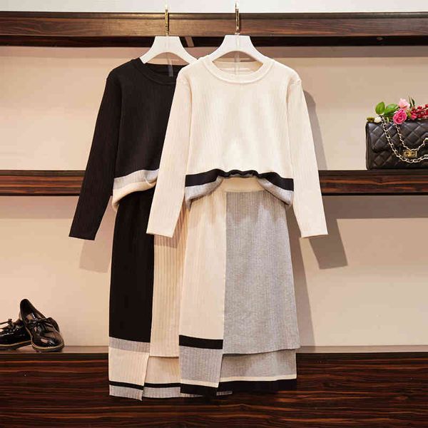 skirt autumn winter knitted two outfits loose long sleeve sweater pullover + irregular 2 piece set women p1rp, Black
skirt autumn winter knitted two outfits loose long sleeve sweater pullover + irregular 2 piece set women p1rp, Black