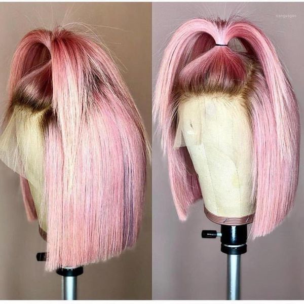 short bob pink human hair wigs for women straight ombre blue lace front wig brazilian remy transparent pre plucked1, Black;brown
short bob pink human hair wigs for women straight ombre blue lace front wig brazilian remy transparent pre plucked1, Black;brown