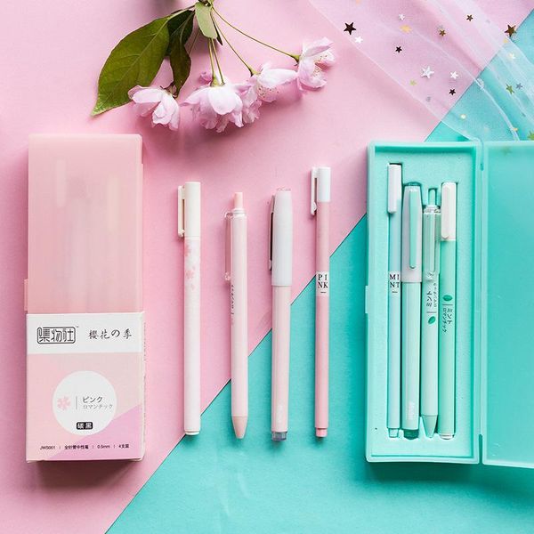 4pcs/pack creative gel pen sets colored pencil box 0.5mm black ink refill cute for students school office supplies pens
4pcs/pack creative gel pen sets colored pencil box 0.5mm black ink refill cute for students school office supplies pens