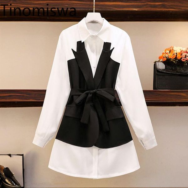 casual dresses tinomiswa fake two piece long sleeve dress women contrast color splice turn down collar slim waist lace up office ladies, Black;gray
casual dresses tinomiswa fake two piece long sleeve dress women contrast color splice turn down collar slim waist lace up office ladies, Black;gray