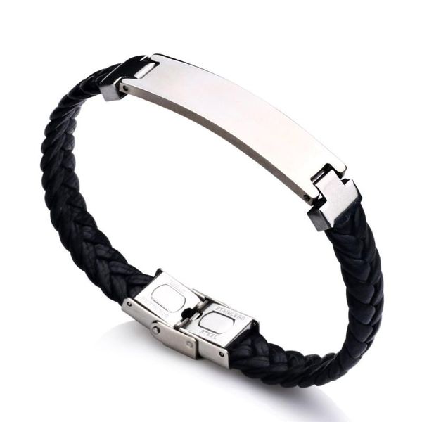charm bracelets 2021 liujun fashion jewelry men's woven leather wristband stainless steel smooth bracelet accessories pulseiras masculi, Golden;silver
charm bracelets 2021 liujun fashion jewelry men's woven leather wristband stainless steel smooth bracelet accessories pulseiras masculi, Golden;silver