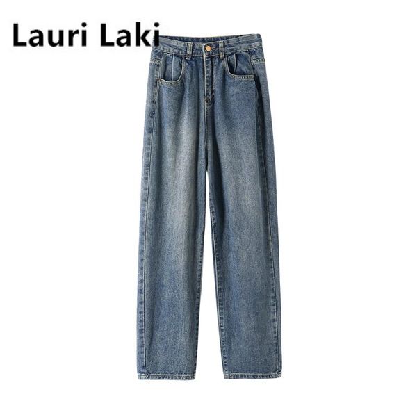 lauri laki vintage staight jeans women high waist plus size wide leg denim pants autumn 2021 streetwear boyfriend women's, Blue
lauri laki vintage staight jeans women high waist plus size wide leg denim pants autumn 2021 streetwear boyfriend women's, Blue